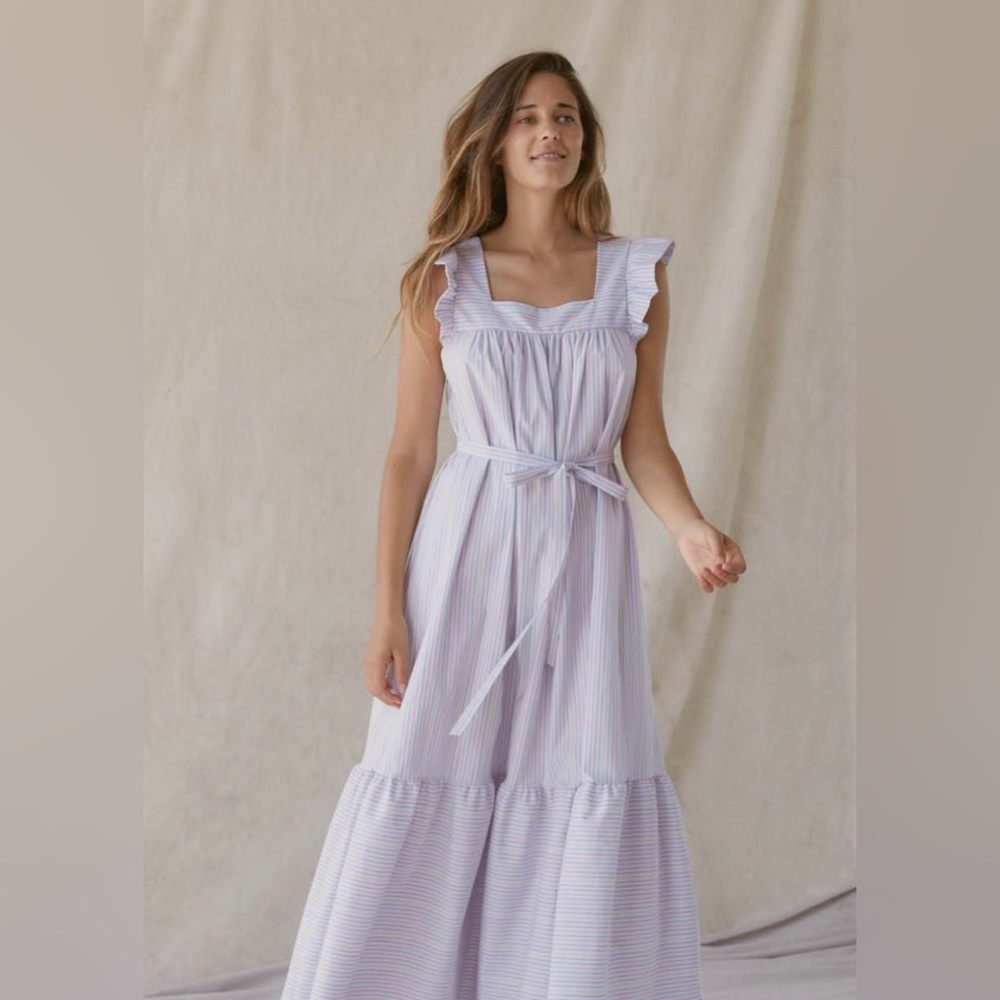 Christy Dawn Benny Dress in Carnation Stripe